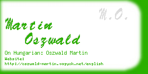 martin oszwald business card